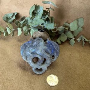 Blue Flash Labradorite Flying Dragon